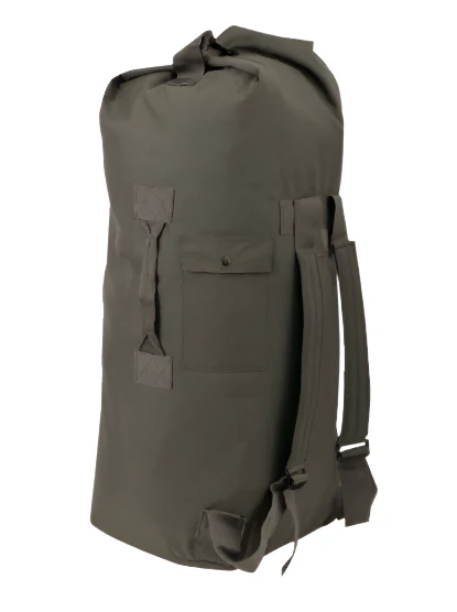 DUFFLE BAG, GI SPEC OD DBL STRAP POLY