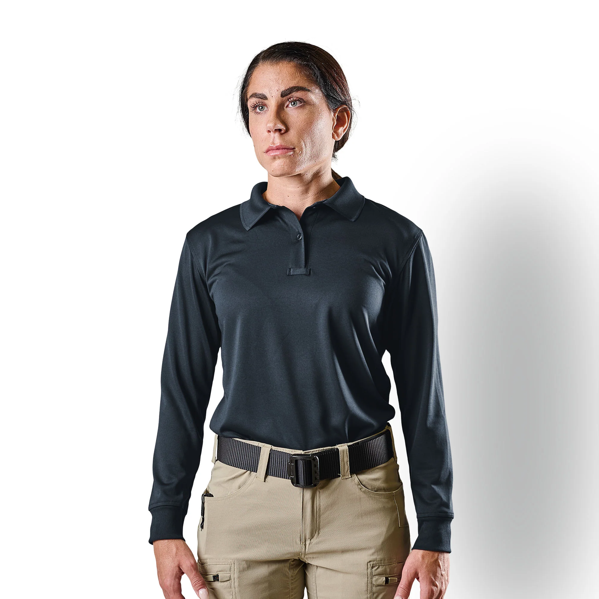 Women's Long Sleeve Performance Polo - Image 4